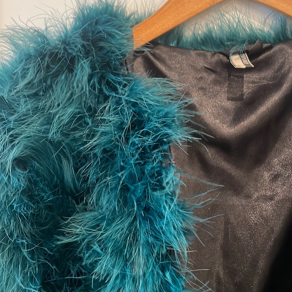 Green Feather Jacket Lined Jacket - image 6